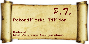Pokoráczki Tódor névjegykártya